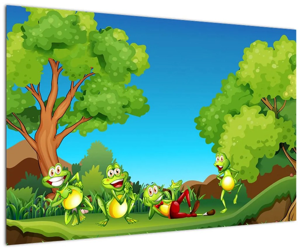 Tablou - Broscuțe vesele (90x60 cm)