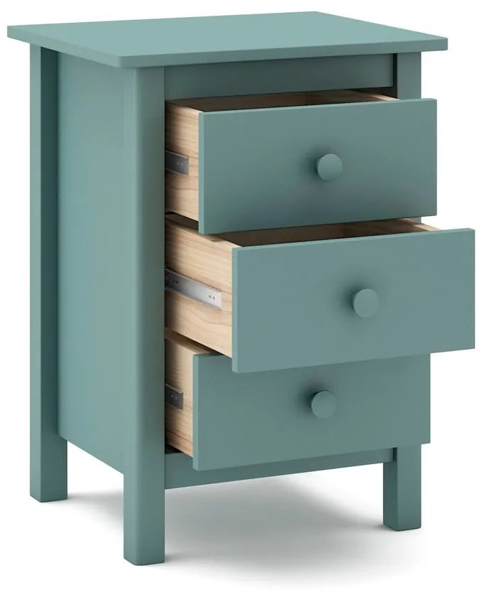Noptieră de copii în culoarea petrolului din lemn masiv de pin Max – Marckeric