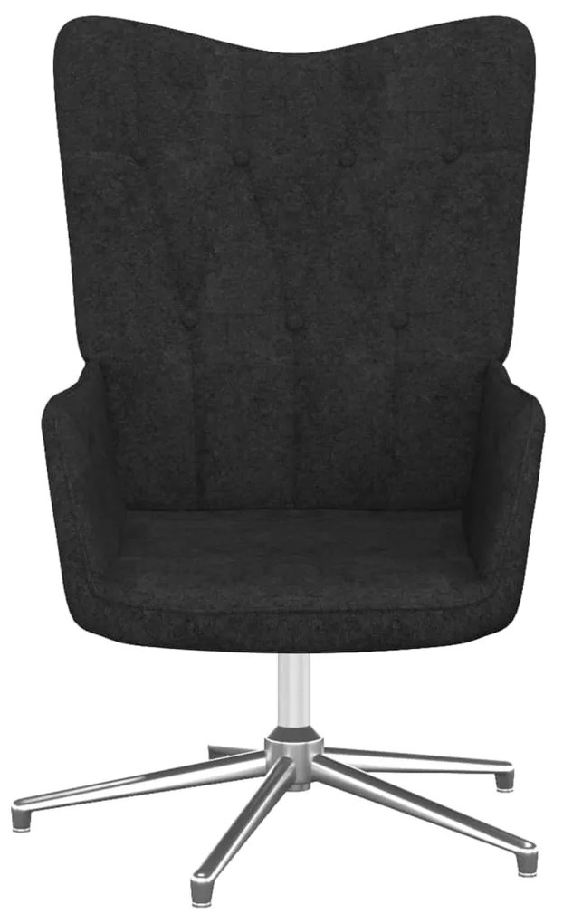 327595 vidaXL Scaun de relaxare, negru, material textil