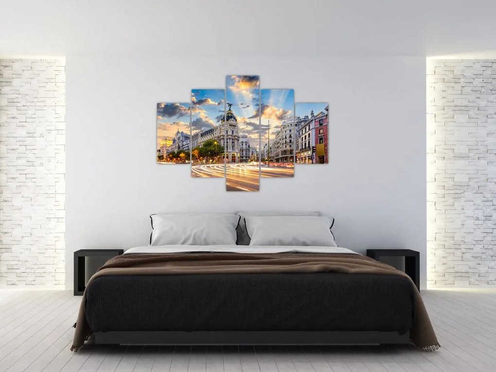 Tablou - Calle Gran Vía, Madrid, Spania (150x105 cm)