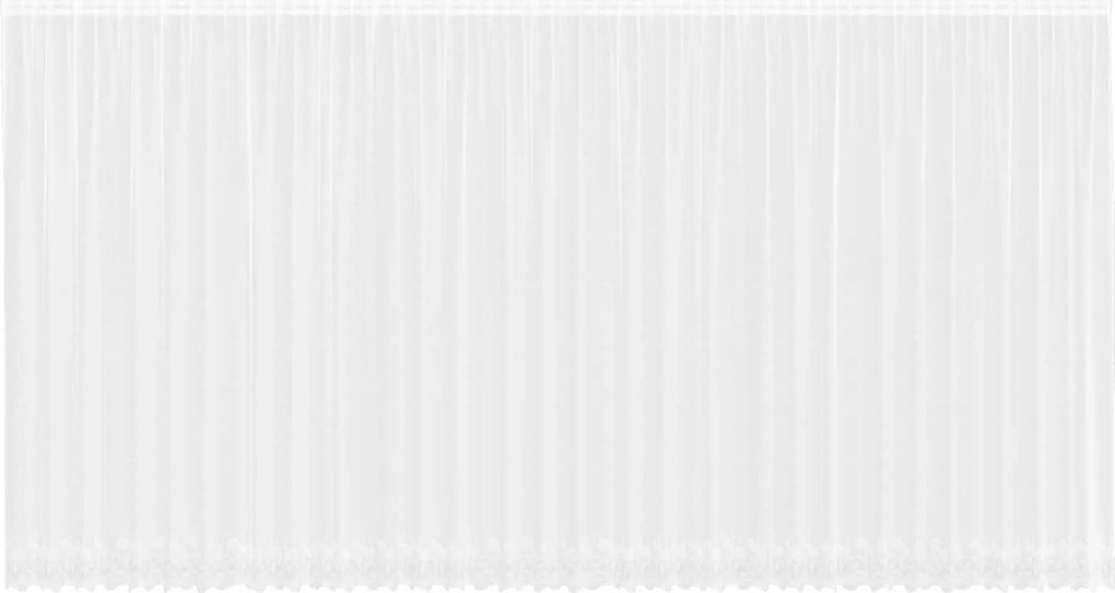 vidaXL Cortină din Dantelă cu perdele Alb 260 x 900 cm Poliester