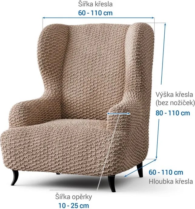 Gaico Huse bielastice MOSAICO bej fotoliu clasic (l. 60 - 110 cm)