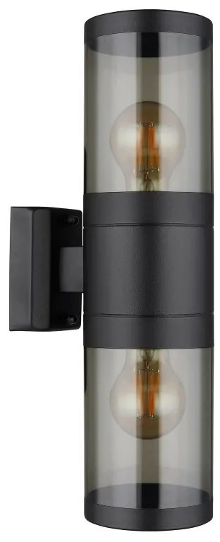 Aplica pentru exterior design modern IP44 Xeloo negru, fumuriu