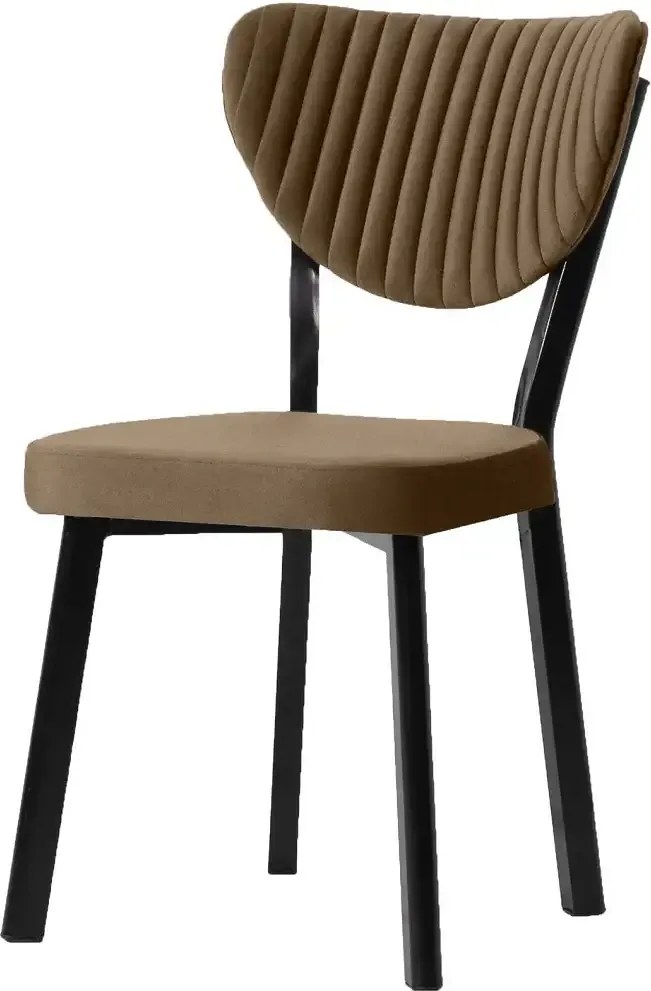 Scaun Barton, metal profil, culoare maro