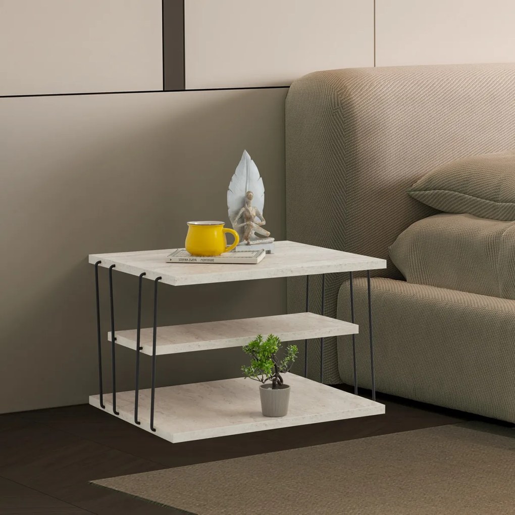 Masă de cafea Lifon Black Travertine