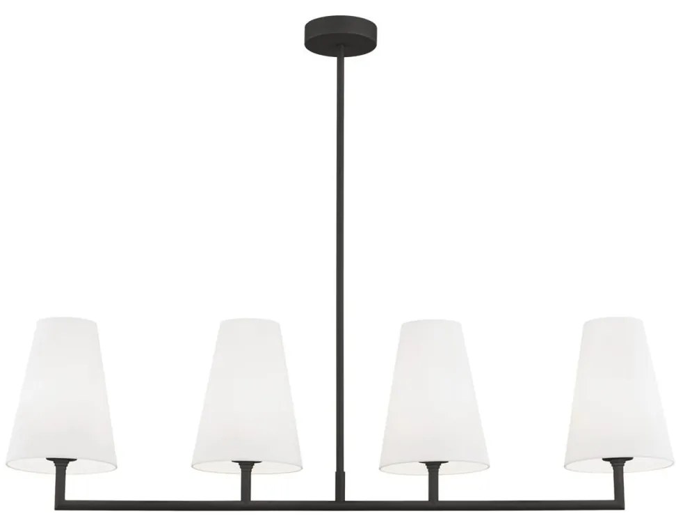 Lustra cu 4 brate design modern Safiano alb, negru