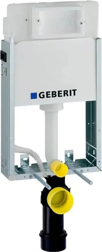 Rezervor incastrat Geberit Delta cu cadru Kombifix Basic pentru wc suspendat 108 cm, montaj in caramida