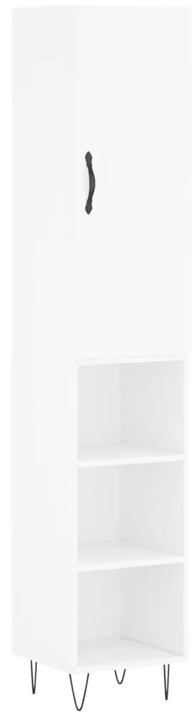 3199009 vidaXL Dulap înalt, alb, 34,5x34x180 cm, lemn prelucrat