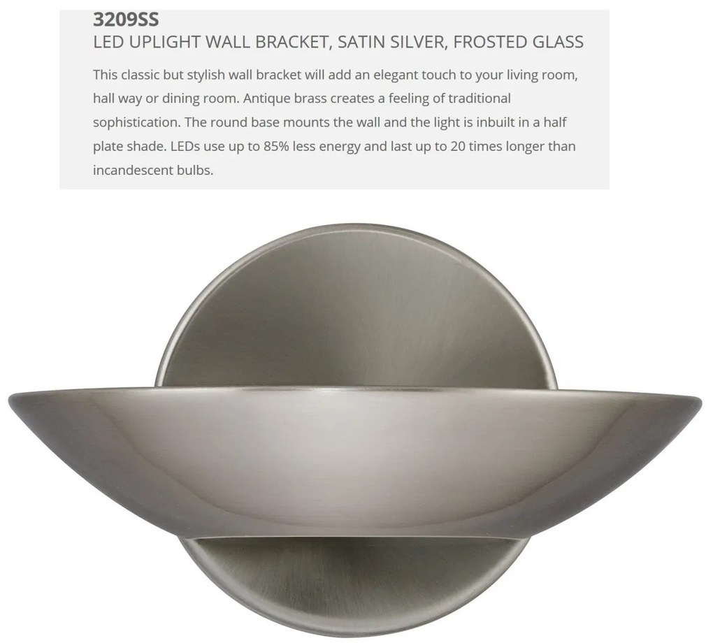 Aplica LED moderna design ambiental Wall argintiu satin 3209SS SRT