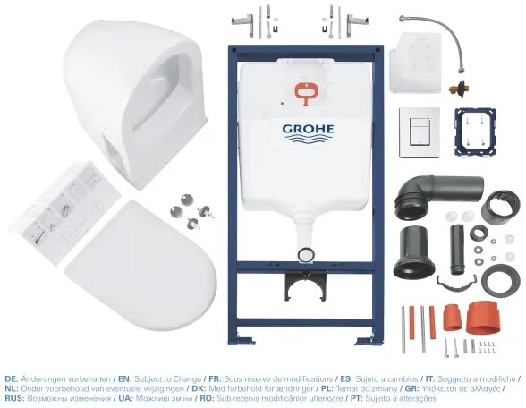 GROHE 39186000 - Set de instalație SOLIDO pentru perete, 1,13 m, alb