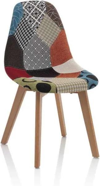 Set 4 scaune Karima, 83x43x48 cm, lemn/ textil, multicolor