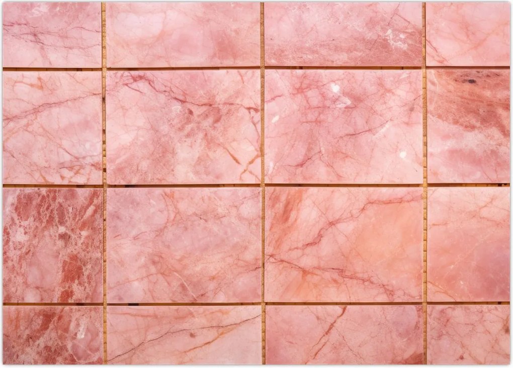 Tablou - Roz, gresie marmorată (70x50 cm)