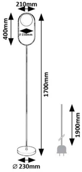 Lampadar GHITA 1xE27/20W/230V Rabalux 71139
