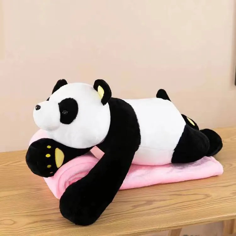 PANDA de plus cu paturica cocolino in interior, alb-negru