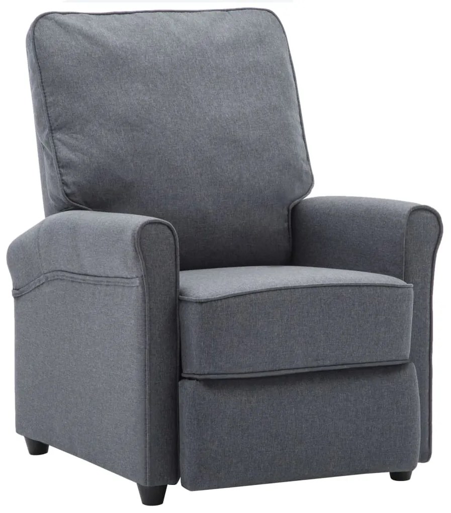 248667 vidaXL Fotoliu TV rabatabil, gri închis, material textil