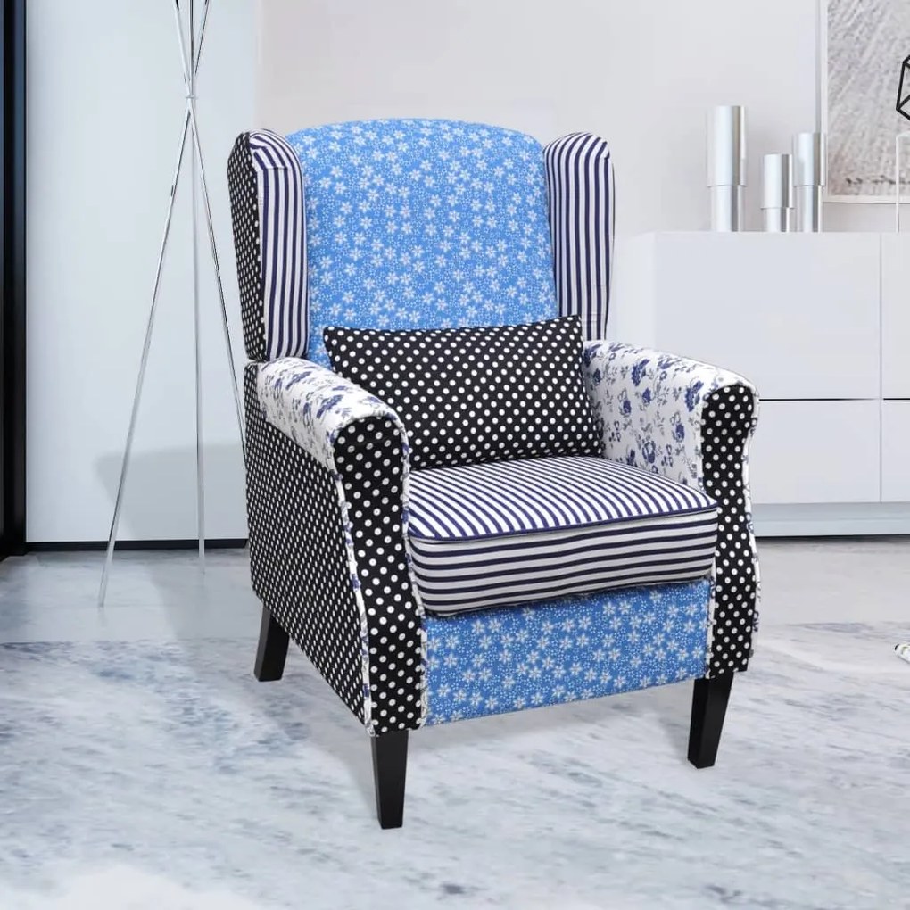 vidaXL Fotoliu, design mozaic, material textil