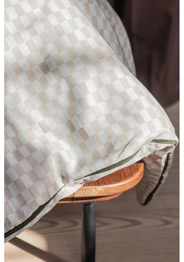 Lenjerie de pat bej din bumbac satinat pentru pat de o persoană/extinsă 140x220 cm Mini – Mette Ditmer Denmark