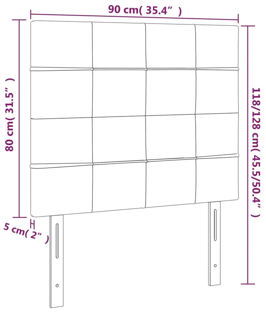Tablii de pat, 2 buc, gri taupe, 90x5x78 88 cm, textil 2, Gri taupe, 90 x 5 x 118 128 cm