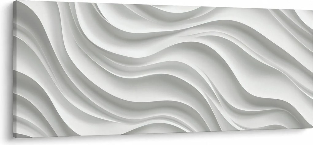 Tablou - Valuri Albe 3D (120x50 cm)