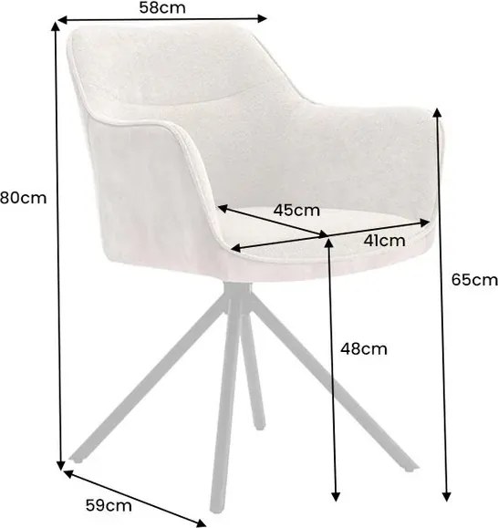 Set de 2 scaune pivotante Verona, gri inchis