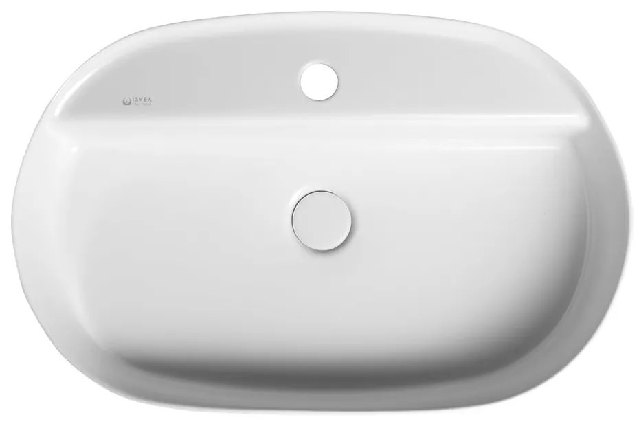 Chiuvetă albă din ceramică 60x40 cm Infinity Oval – Sapho