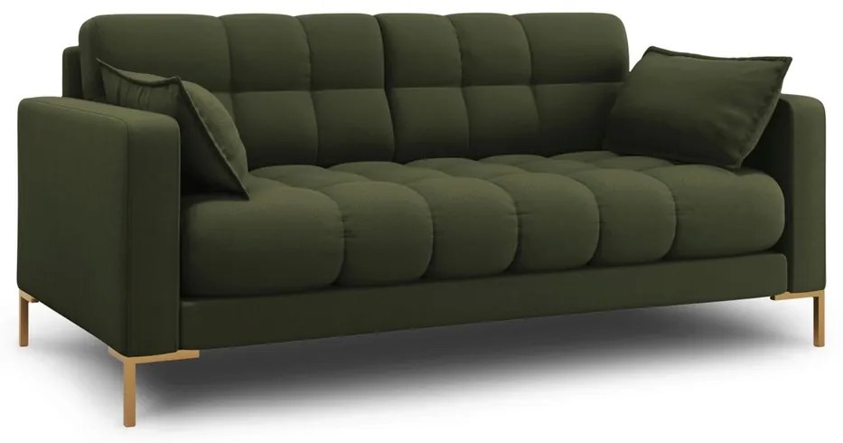 Canapea 2 locuri, Mamaia, Micadoni Home, GL, 152x92x75 cm, tesatura tip twill, verde