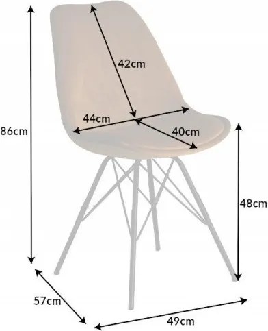 Set 4 scaune moderne Scandinavia catifea galben mustar