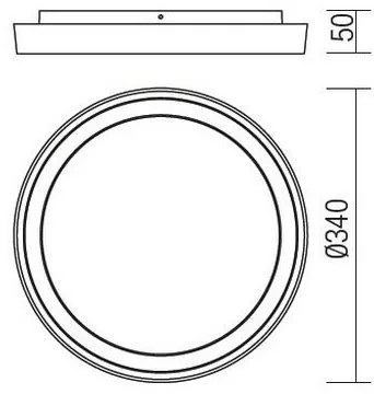 Redo 9184 - Plafonieră LED pentru exterior BEZEL, 30W/230V, IP54, antracit