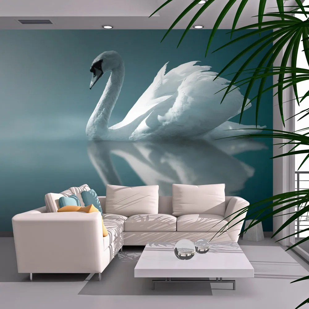 Fototapet Bimago - White swan + Adeziv gratuit 200x154 cm