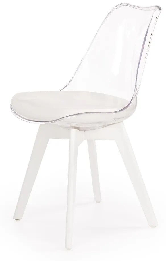 Scaun policarbonat K245 alb - H 83 cm