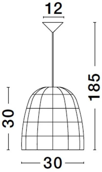 Lustra / Pendul modern design natural ratan MARLO D-30cm