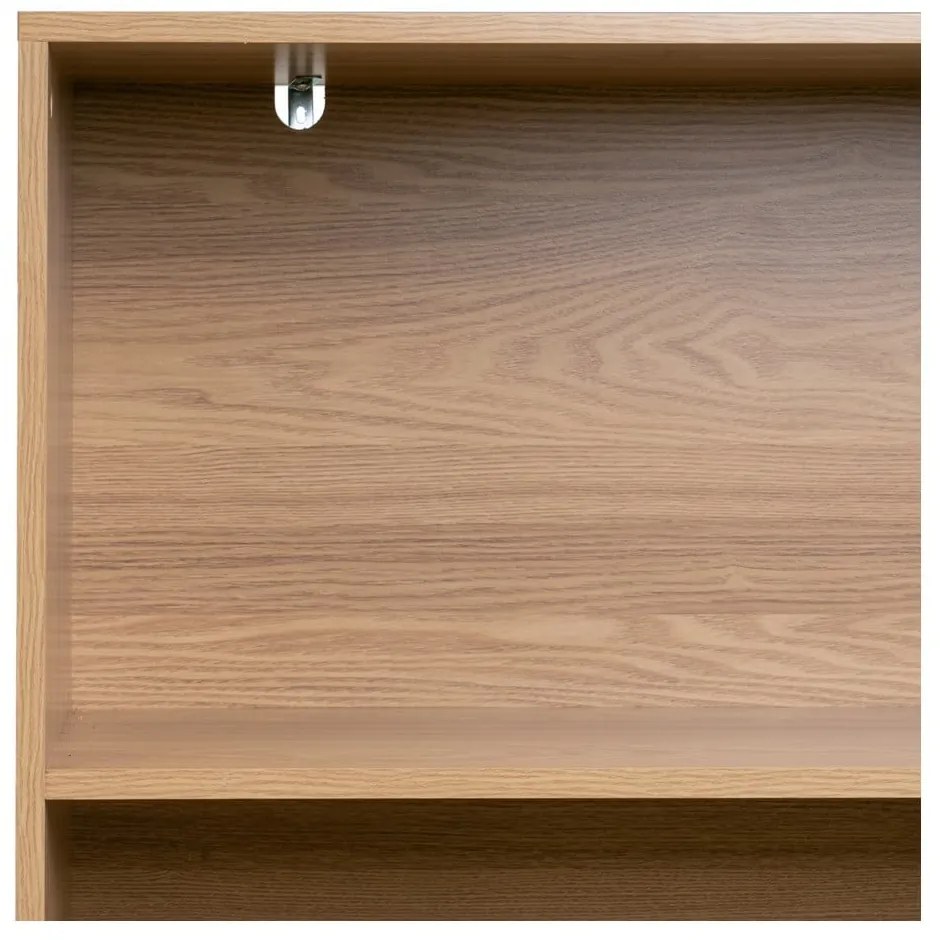 Bibliotecă în culoare naturală cu aspect de lemn de stejar 80x172x40 cm Elia – Casa Selección