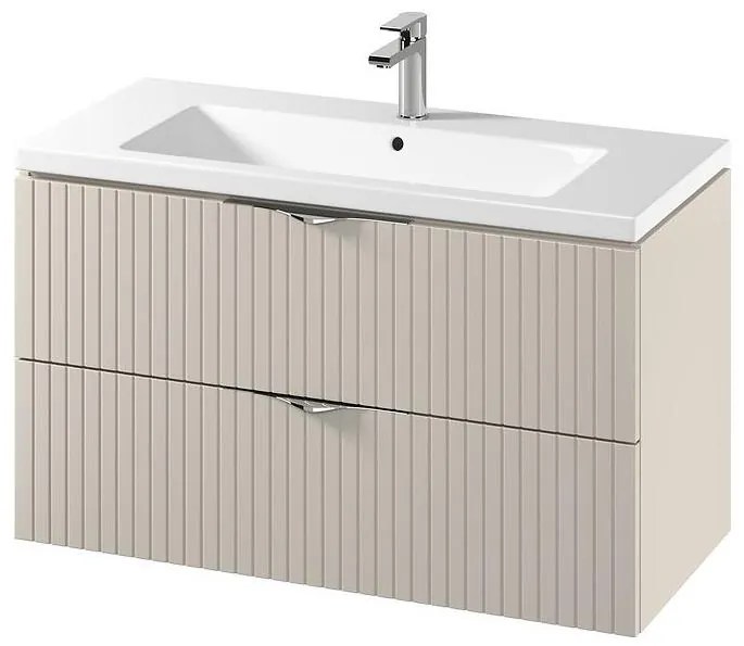 Cersanit S801-548 - Dulap de baie suspendat cu lavoar TIRSO, 100 x 45 cm, bej