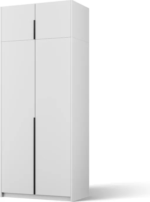Dulap Bregma II Hinged with Top Extension – 100x58x250 cm – Alb – Bregma II Hinged Dulap with Top Extension – Varianta 1