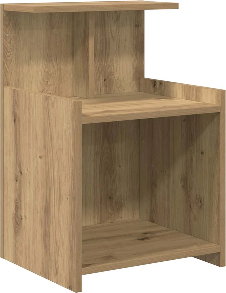 vidaXL Dulap de noapte Stejar Artizanal 40 x 35 x 60 cm Lemn compozit