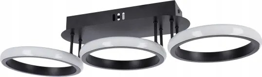 Plafonieră dimabilă LED/30W/230V 3000-6500K neagră Wi-Fi Tuya + telecomandă