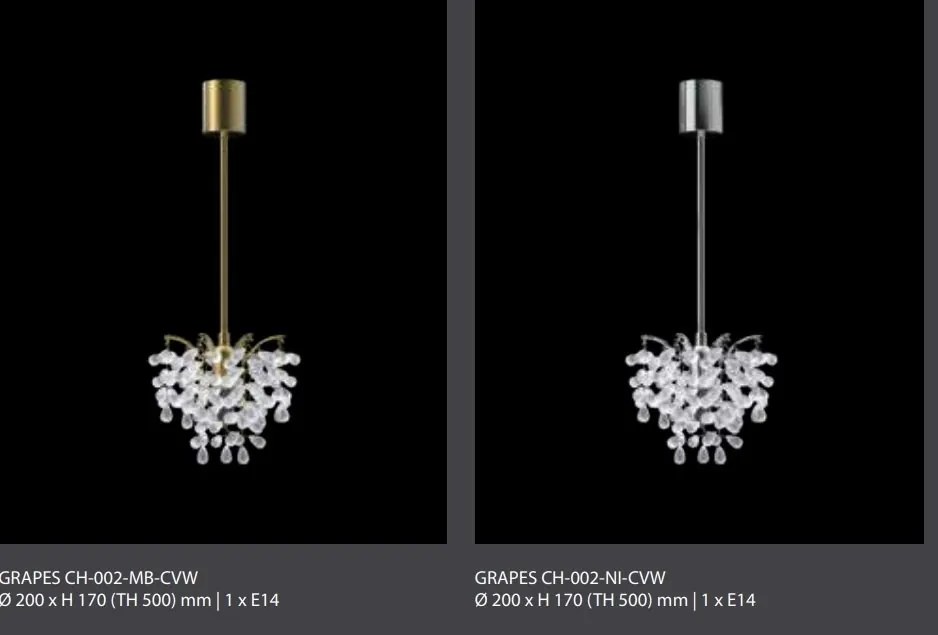 Pendul modern cristal Bohemia design LUX GRAPES