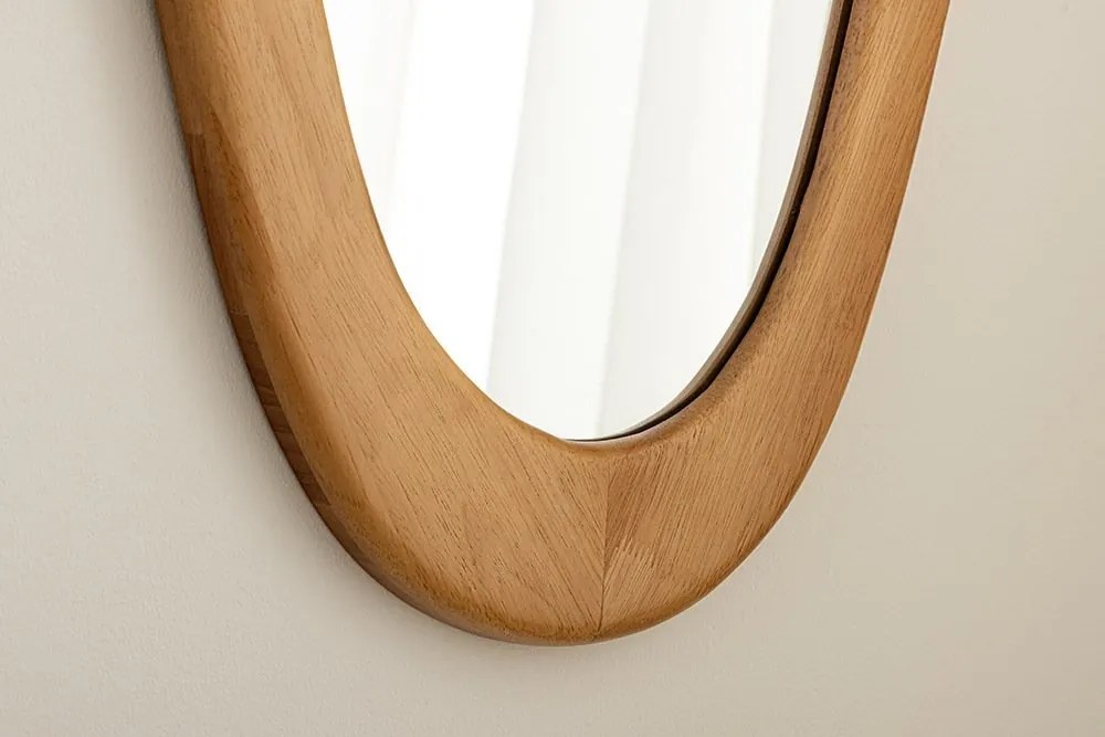 Oglinda de perete cu rama din lemn ORGANIC 165cm stejar
