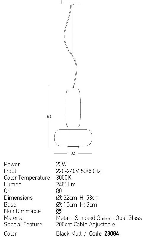 Lustra, Pendul design modern LED LIGHT 23W