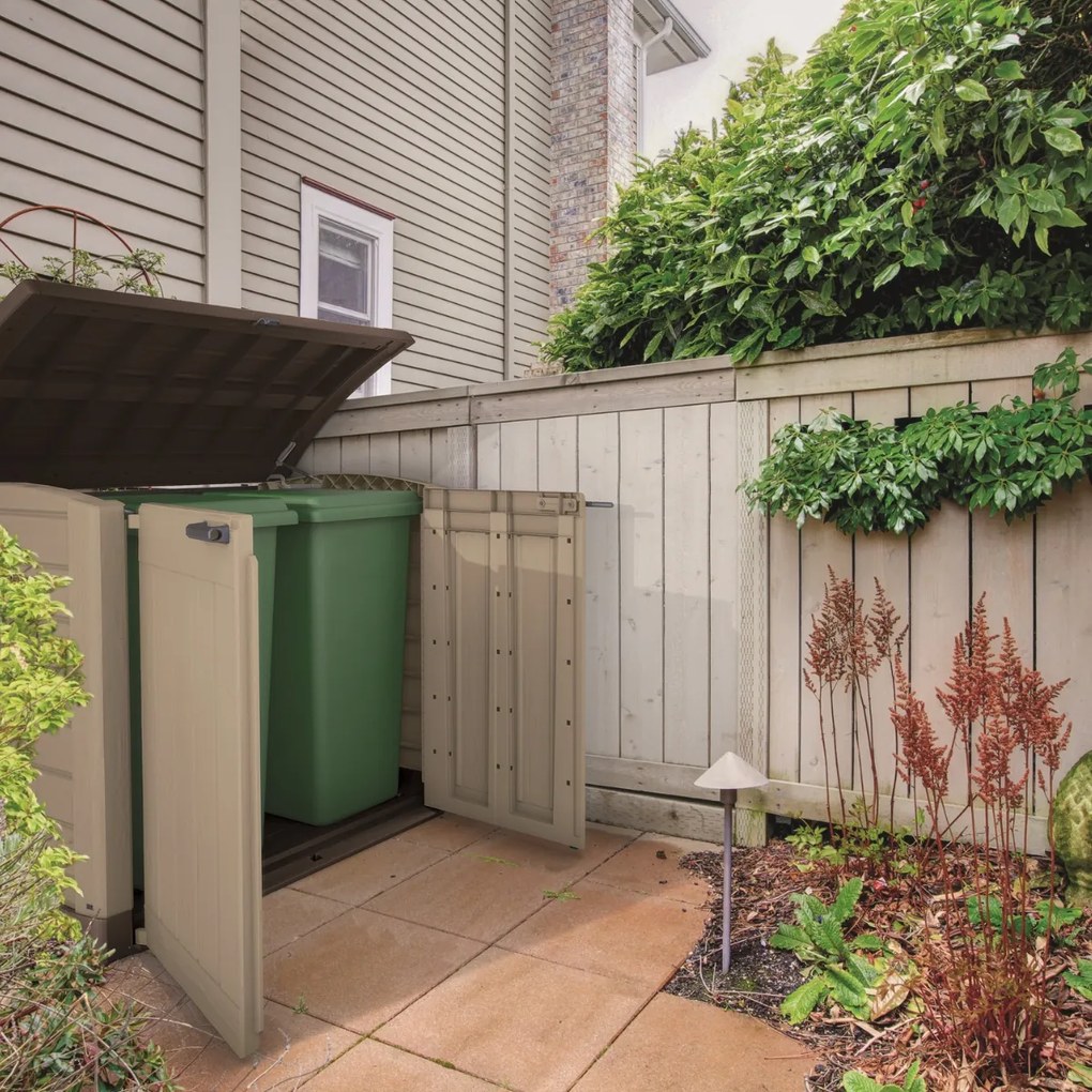 Keter cutie de depozitare pentru grădină Store It Out ARC, 146 x 82 x 120 cm, bej