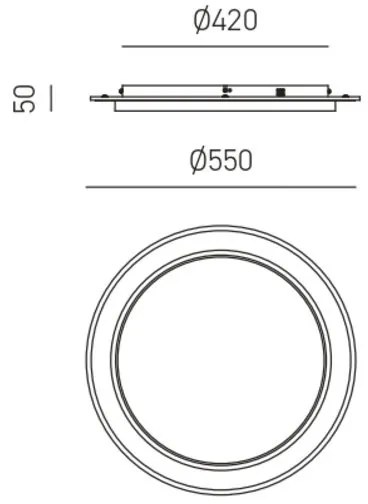 Plafoniera LED moderna DHARMA 55cm