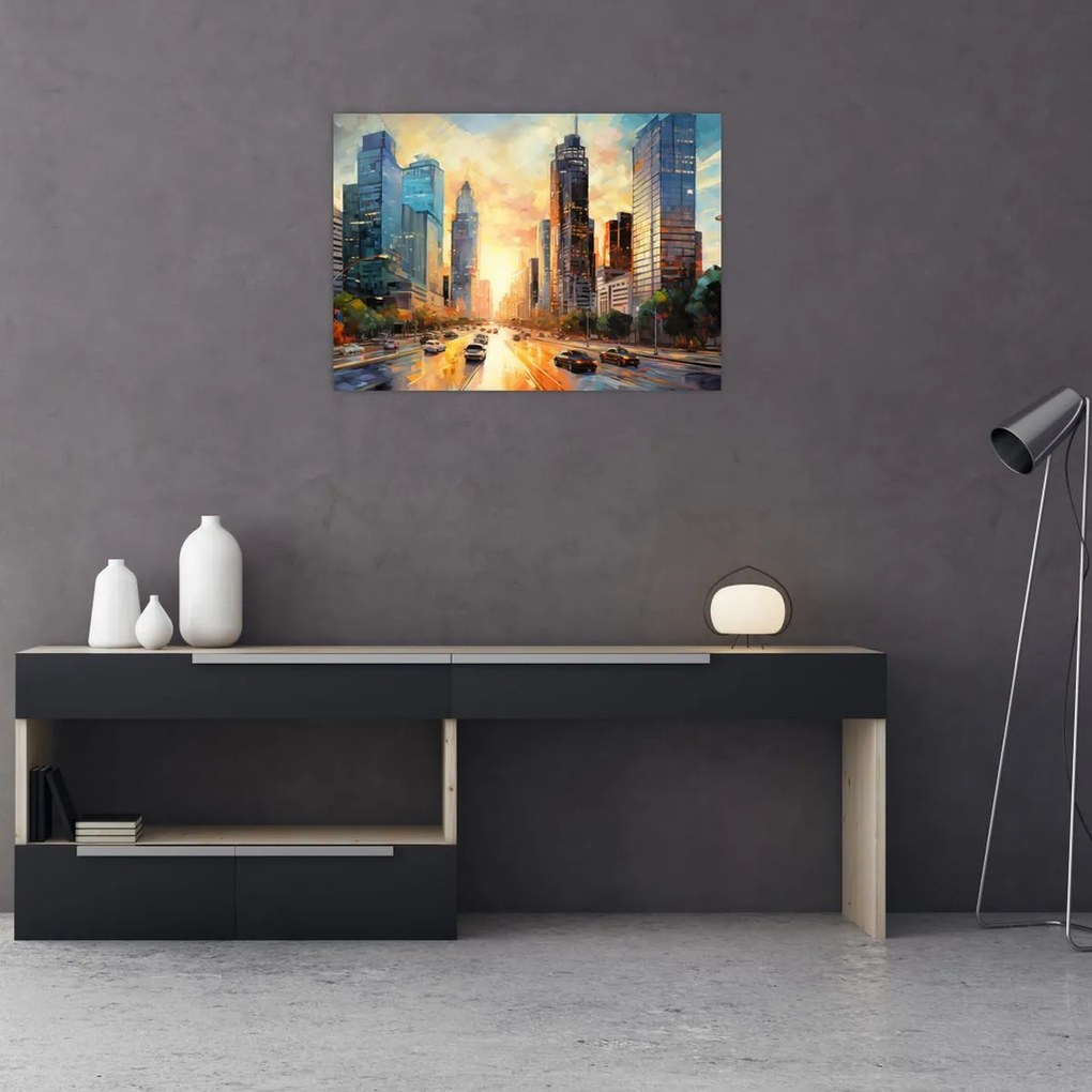 Tablou - Pictura orașului (70x50 cm)