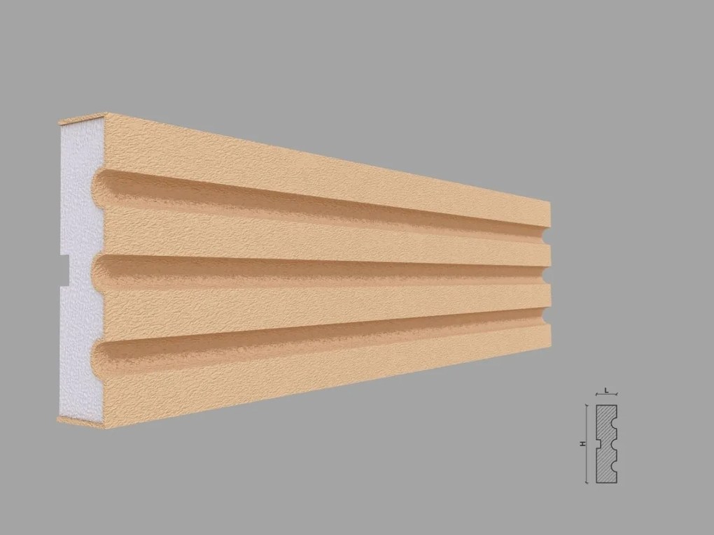 Ancadrament fereastra exterior FP135 dimensiuni 115x30x2000mm
