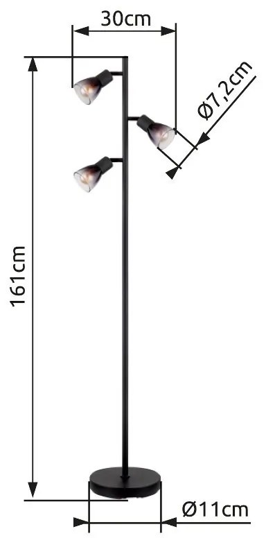 Lampadar stil minimalist SATELLA 3L