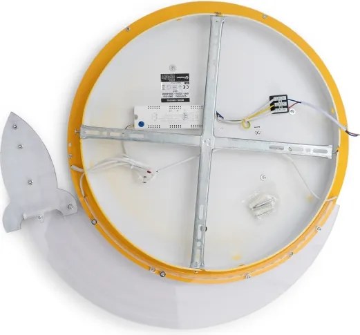 Brilagi -LED Plafonieră pentru copii STARSHIP LED/64W/230V 3000/4500/6000K galbenă