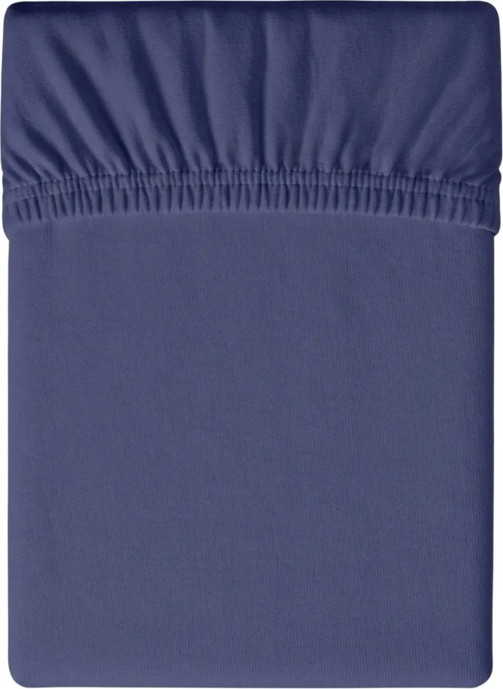 Cearsaf Jersey albastru marin 160 x 200 cm