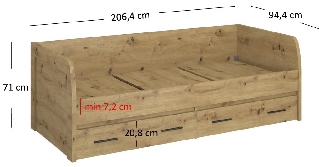 Pat de o persoană 90 cm. 1052740