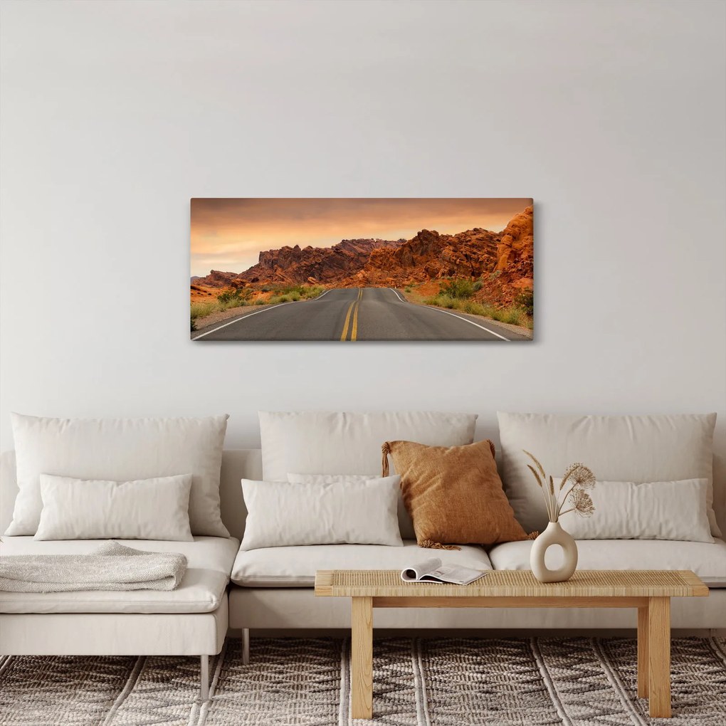 Tablou cu drum și piere (120x50 cm)