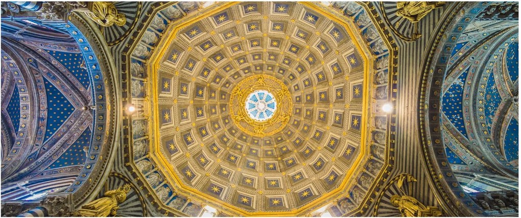 Tablou cu tavanul bisericii Siena (120x50 cm)