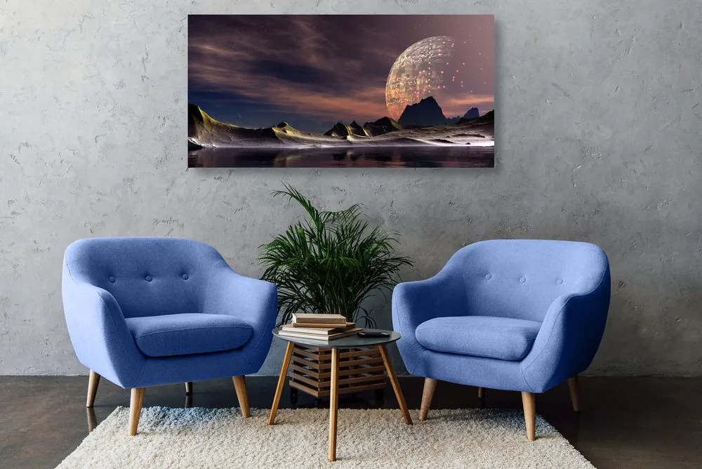 Tablou planeta futuristă